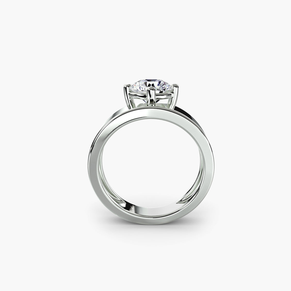 Beatriz Wide Band Solitaire