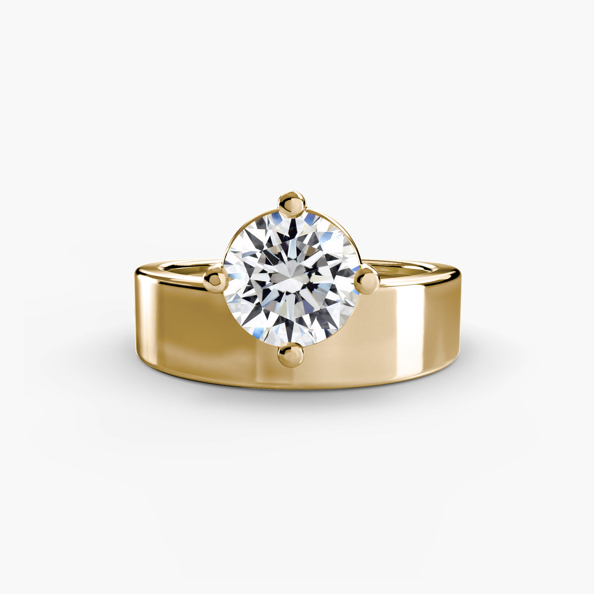 Beatriz Wide Band Solitaire
