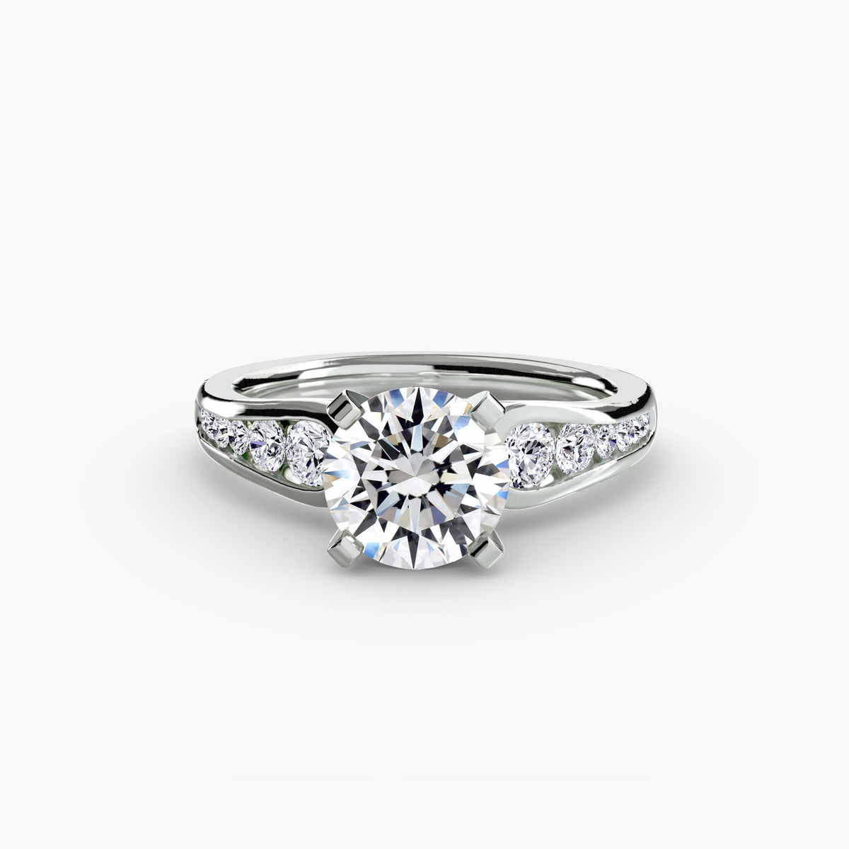 Chiara Solitaire with Pavé