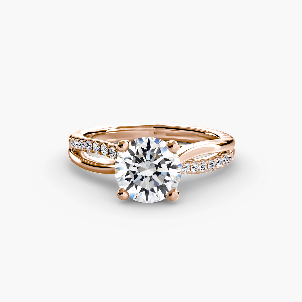 Daniela Split Shank Pavé Solitaire