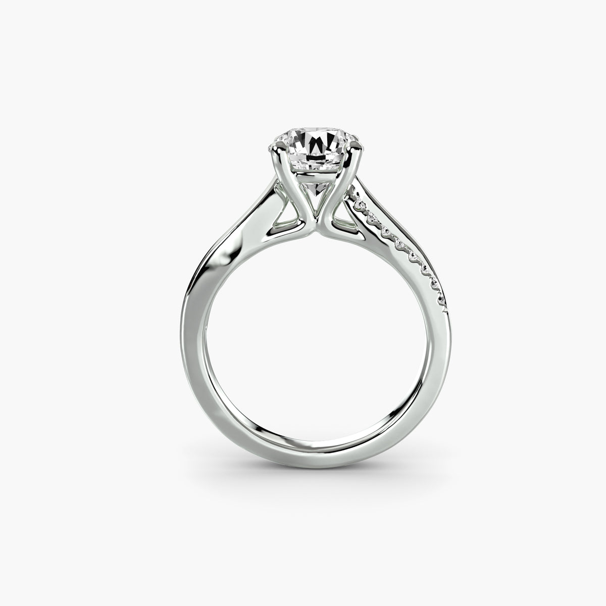 Daniela Split Shank Pavé Solitaire