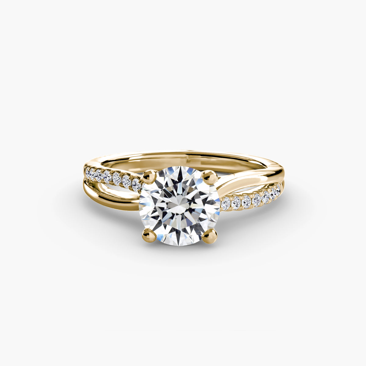 Daniela Split Shank Pavé Solitaire