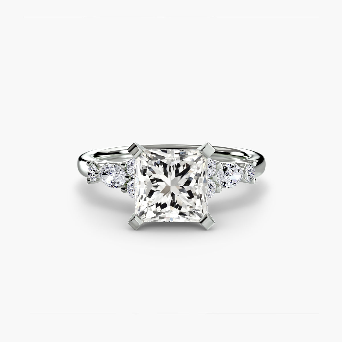 Fiorella Floral Accent Solitaire