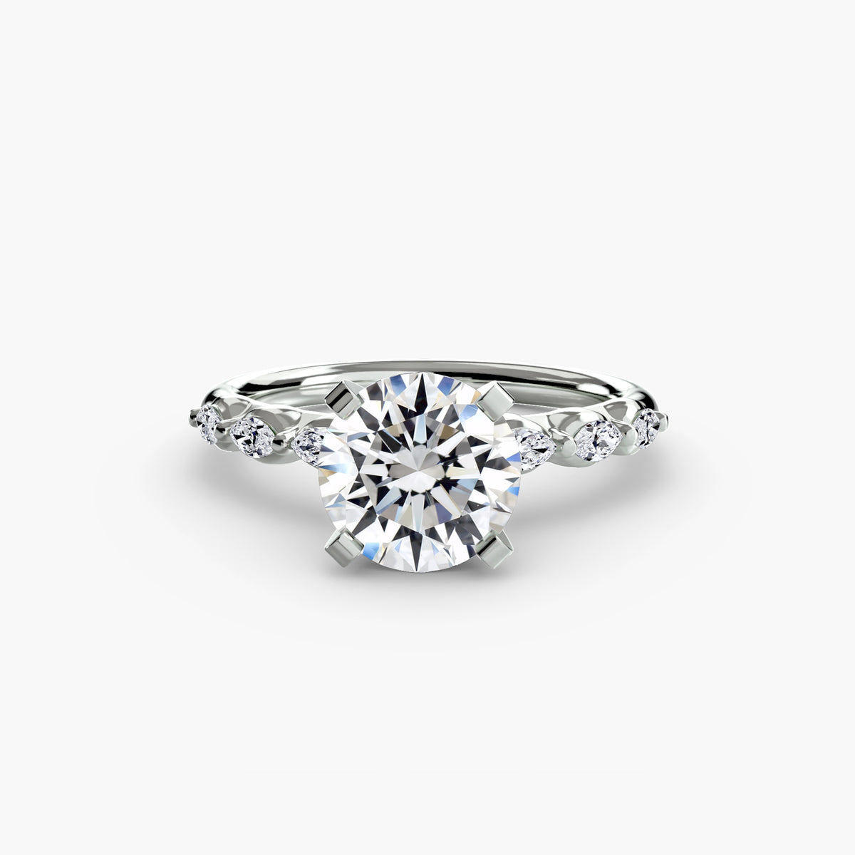 Fiorella Floral Accent Solitaire