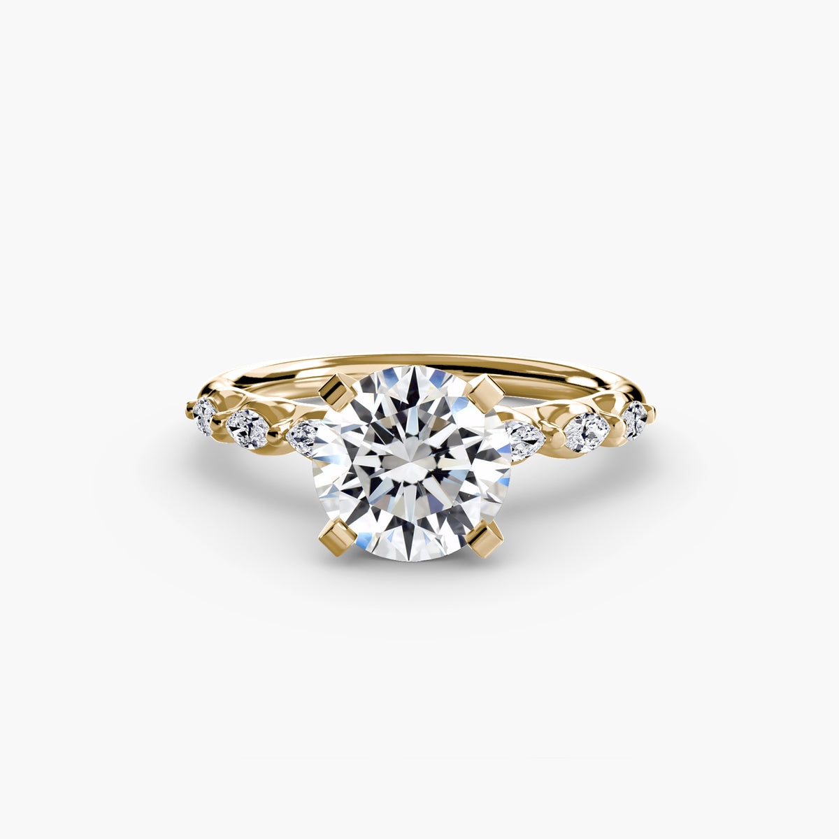 Fiorella Floral Accent Solitaire