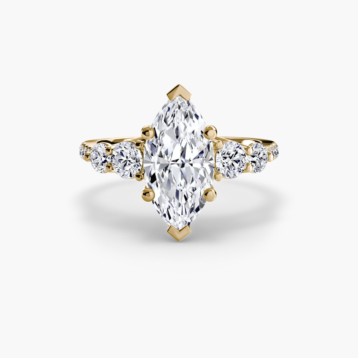 Ilaria Five-Stone with Pavé Band