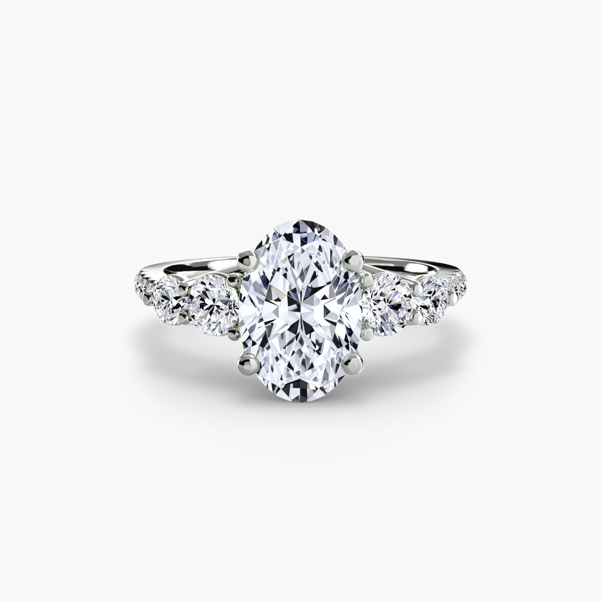 Ilaria Five-Stone with Pavé Band