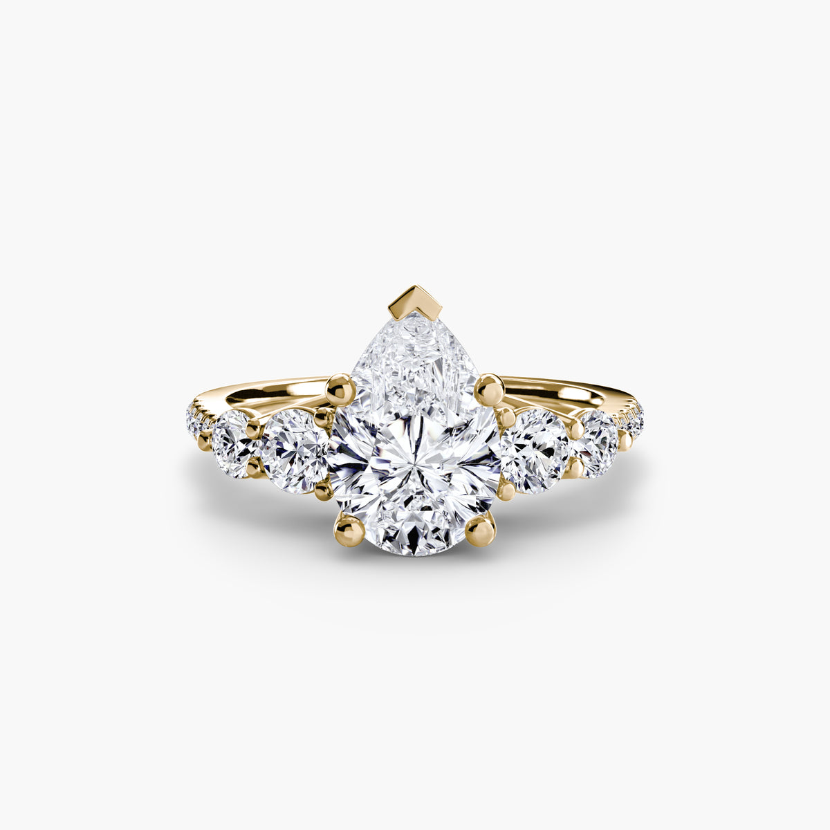 Ilaria Five-Stone with Pavé Band