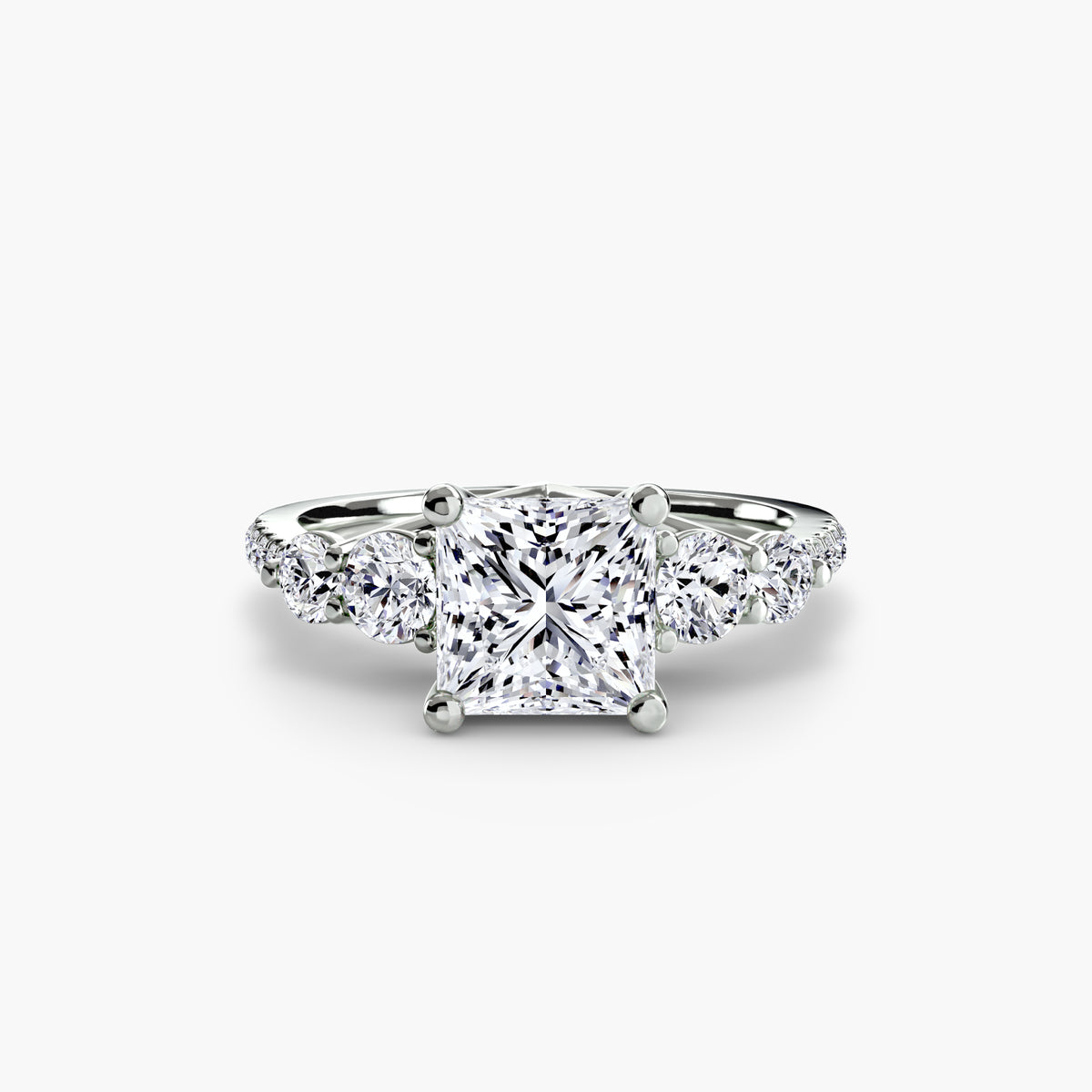 Ilaria Five-Stone with Pavé Band