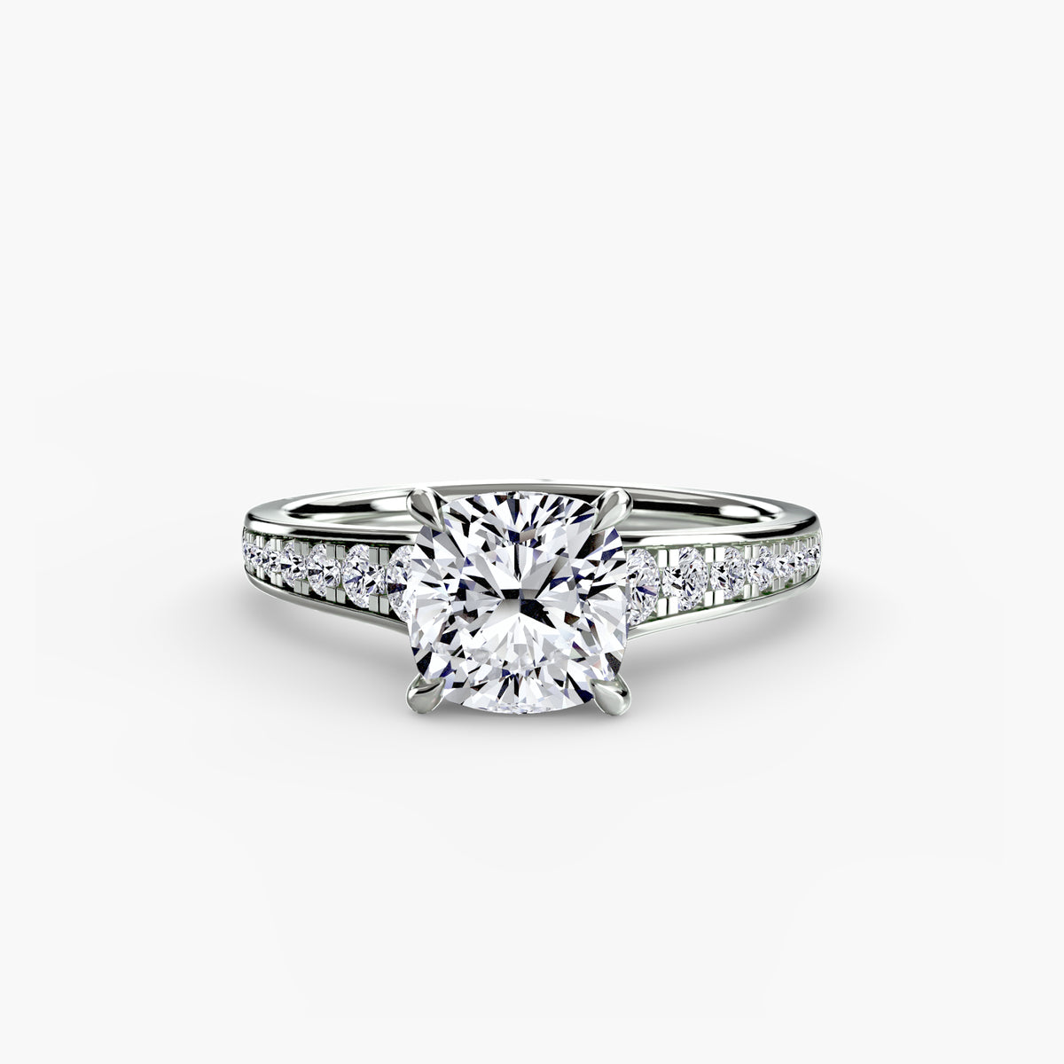 Bianca Solitaire with Pavé