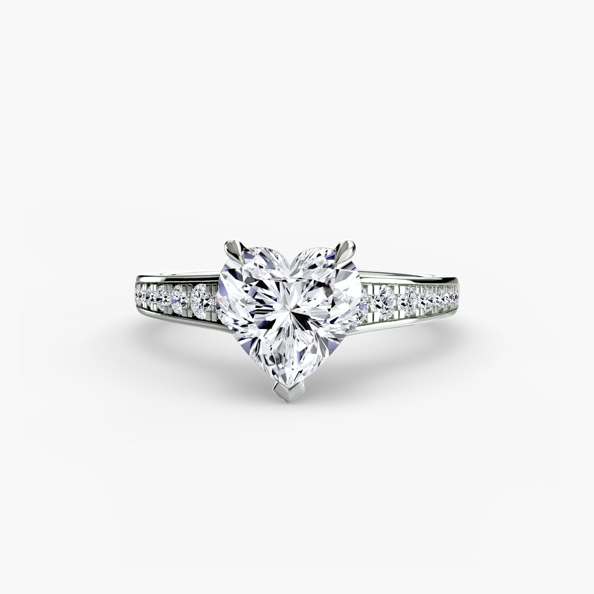 Bianca Solitaire with Pavé