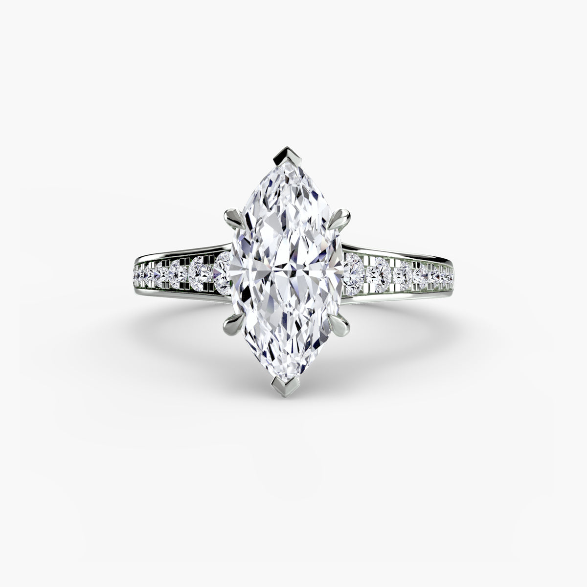 Bianca Solitaire with Pavé