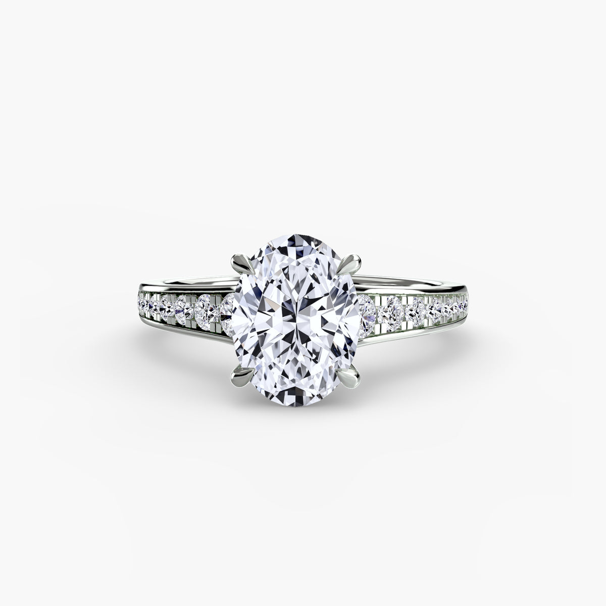 Bianca Solitaire with Pavé