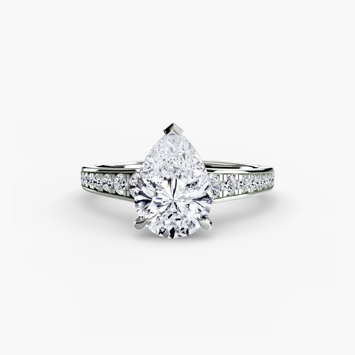 Bianca Solitaire with Pavé