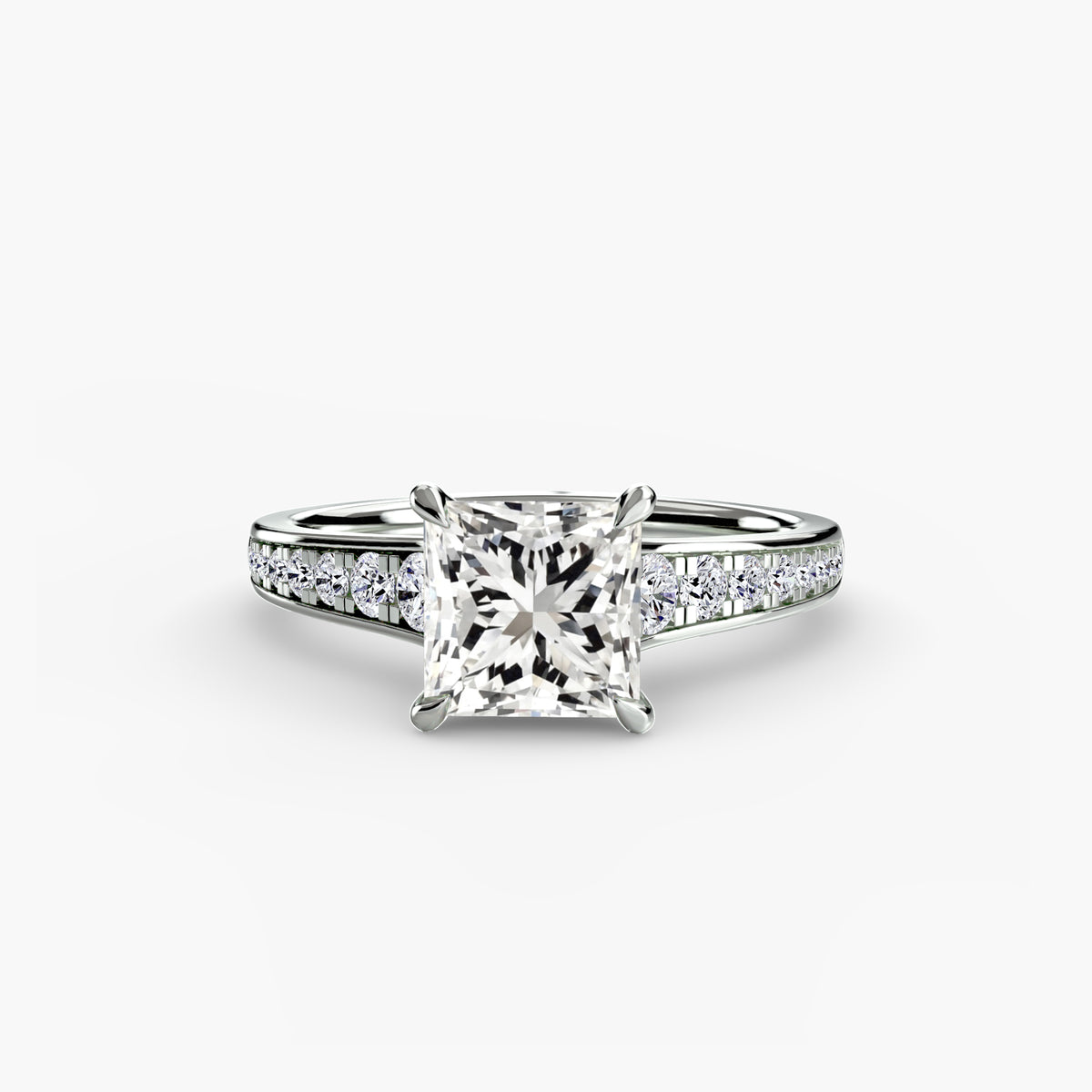 Bianca Solitaire with Pavé