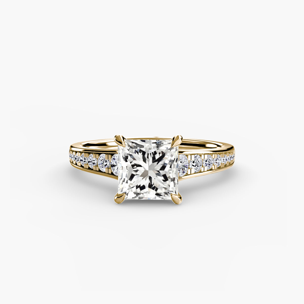 Bianca Solitaire with Pavé