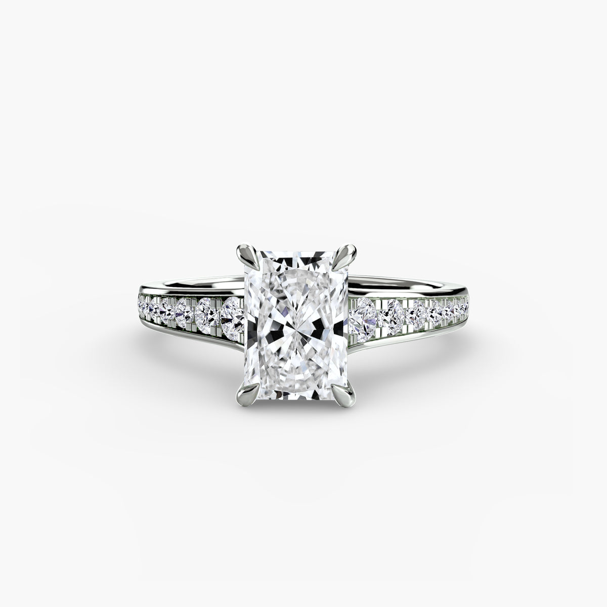 Bianca Solitaire with Pavé