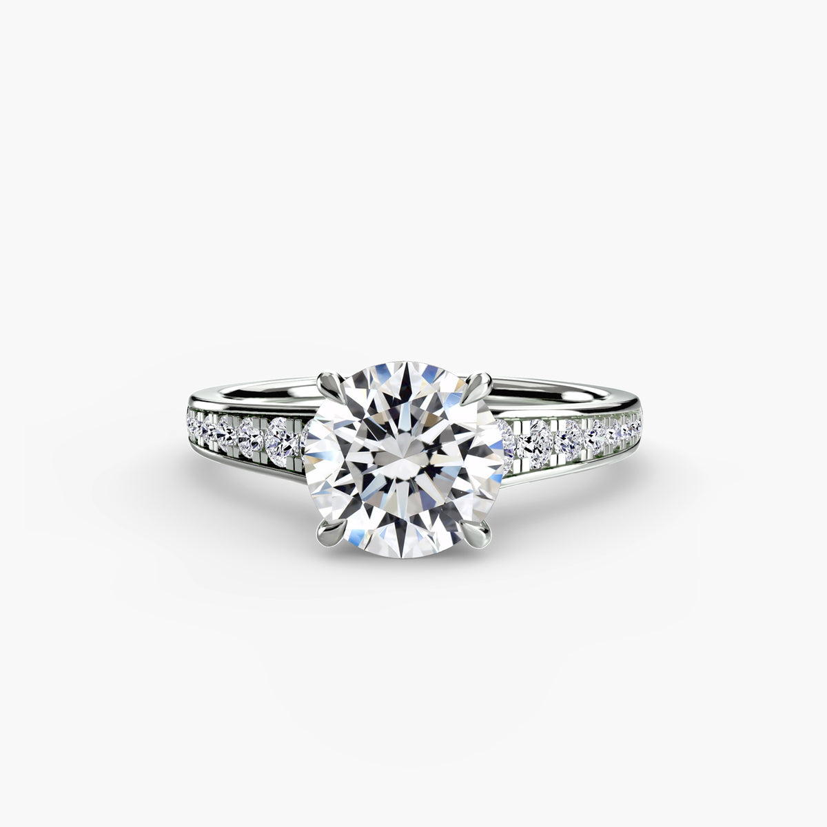 Bianca Solitaire with Pavé