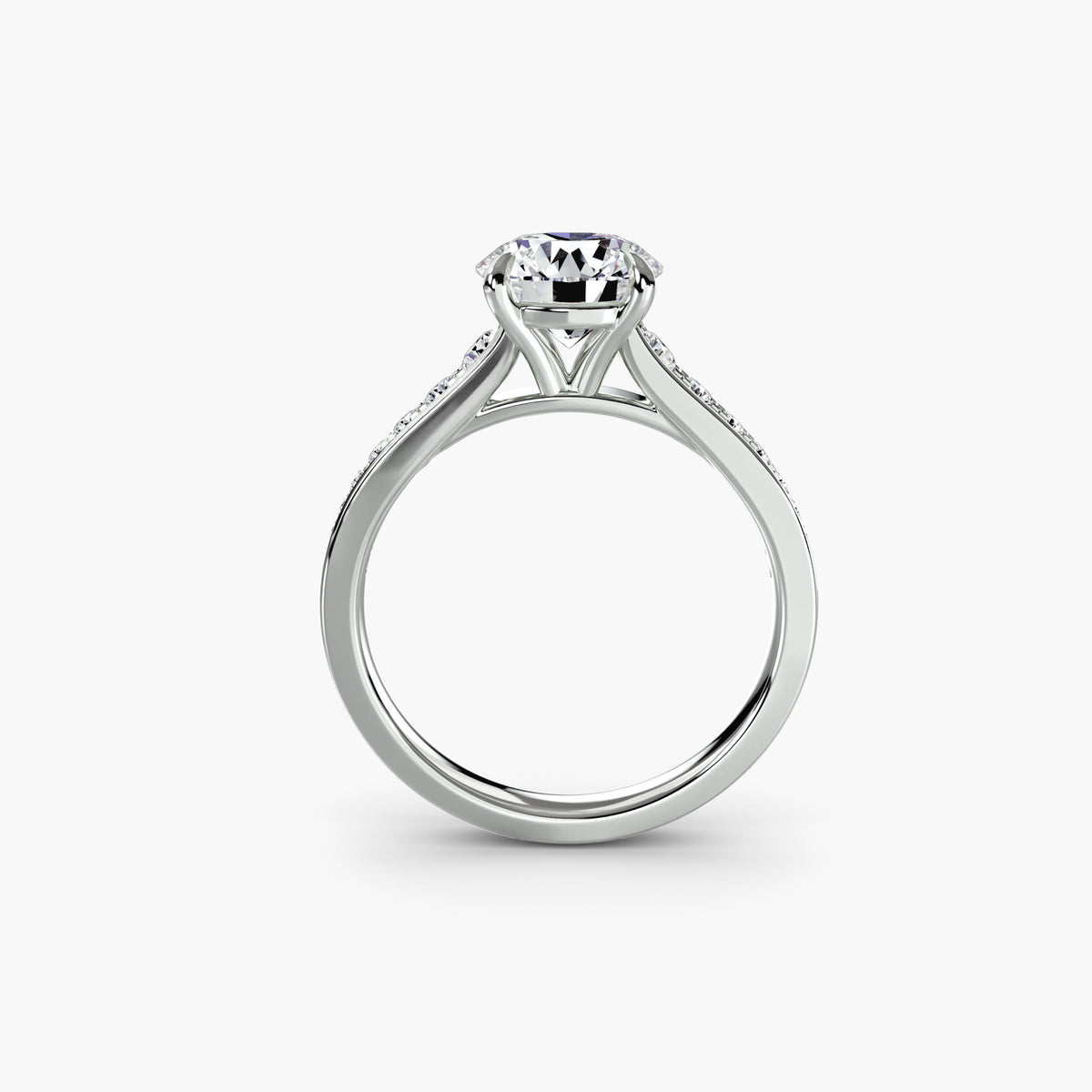 Bianca Solitaire with Pavé