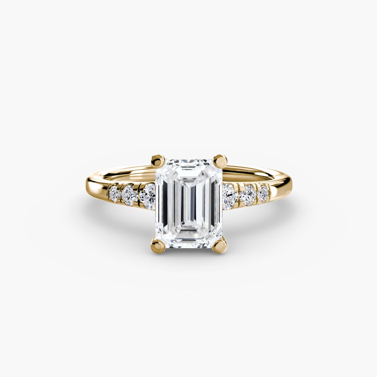 Ornella Solitaire with Shoulder Accents