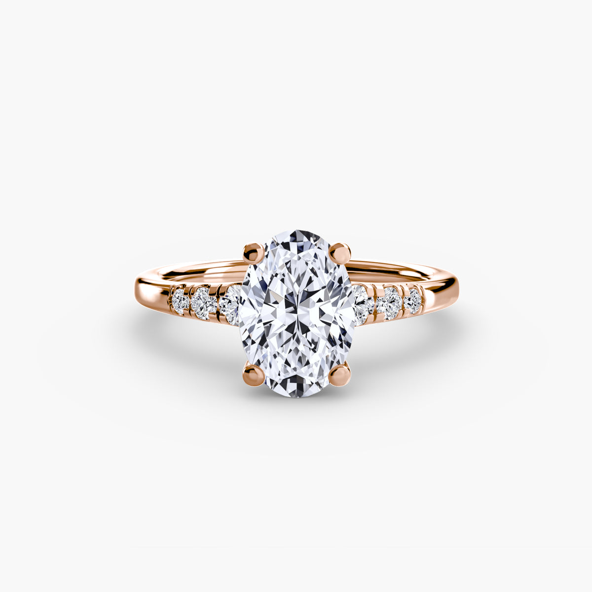 Ornella Solitaire with Shoulder Accents