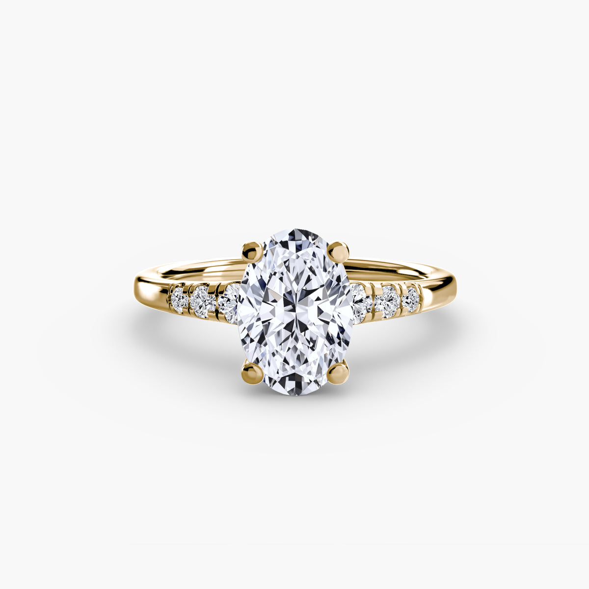 Ornella Solitaire with Shoulder Accents