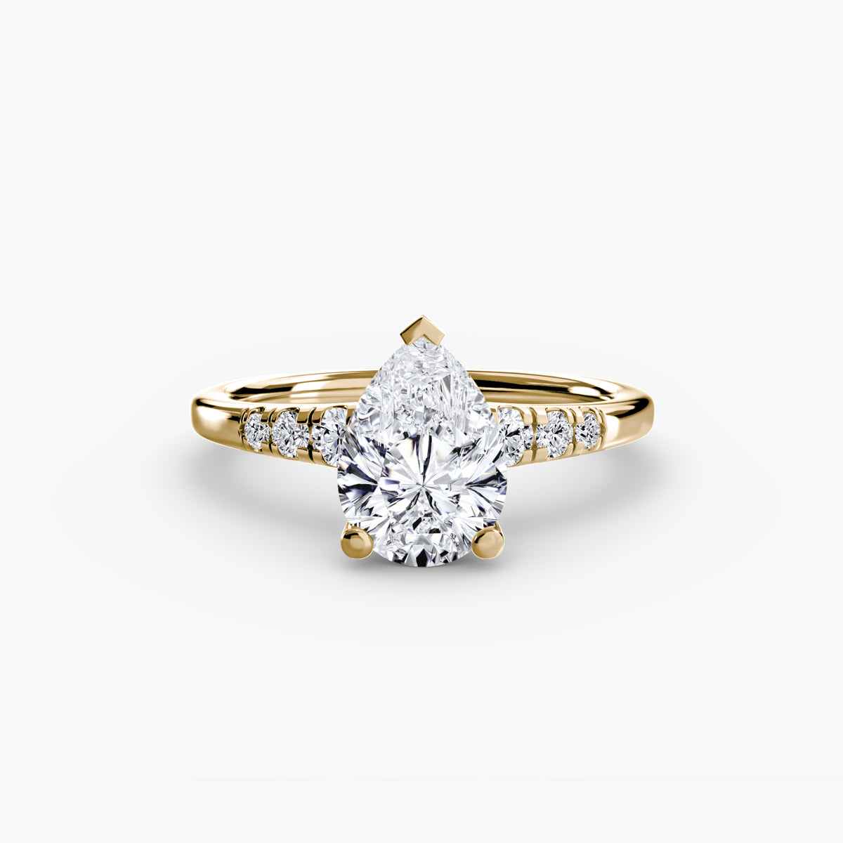 Ornella Solitaire with Shoulder Accents