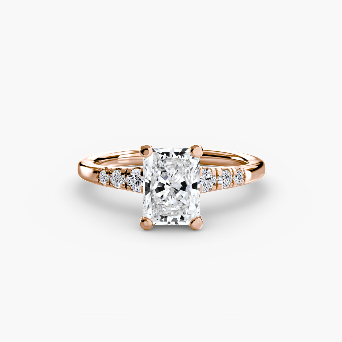Ornella Solitaire with Shoulder Accents