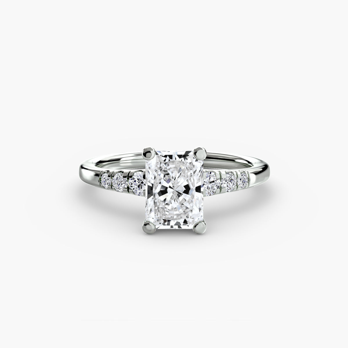 Ornella Solitaire with Shoulder Accents