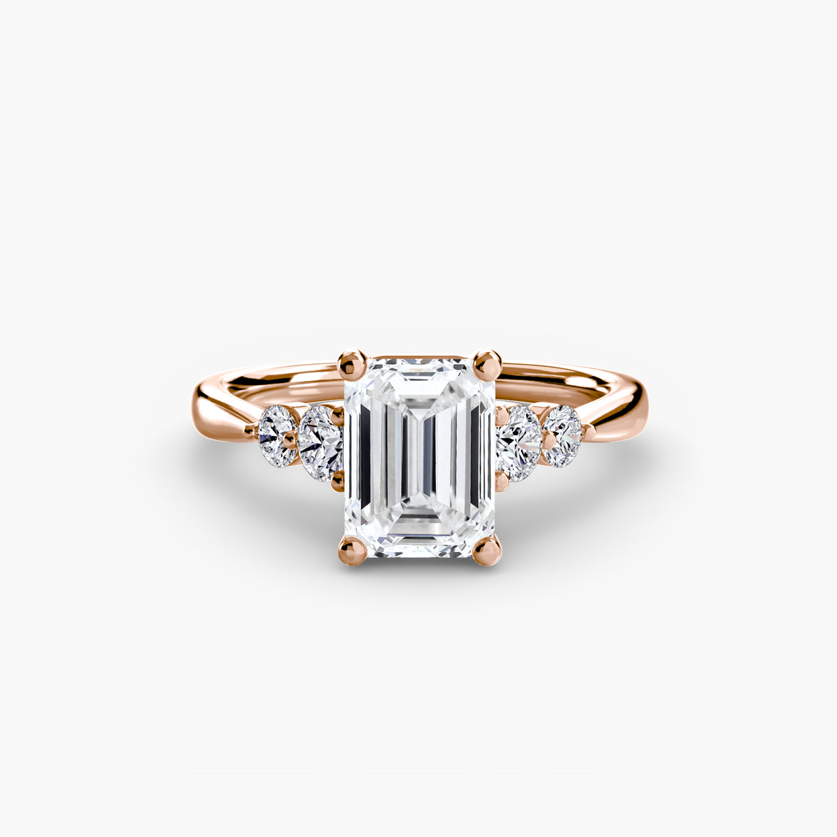 Serena Solitaire with Shoulder Accents