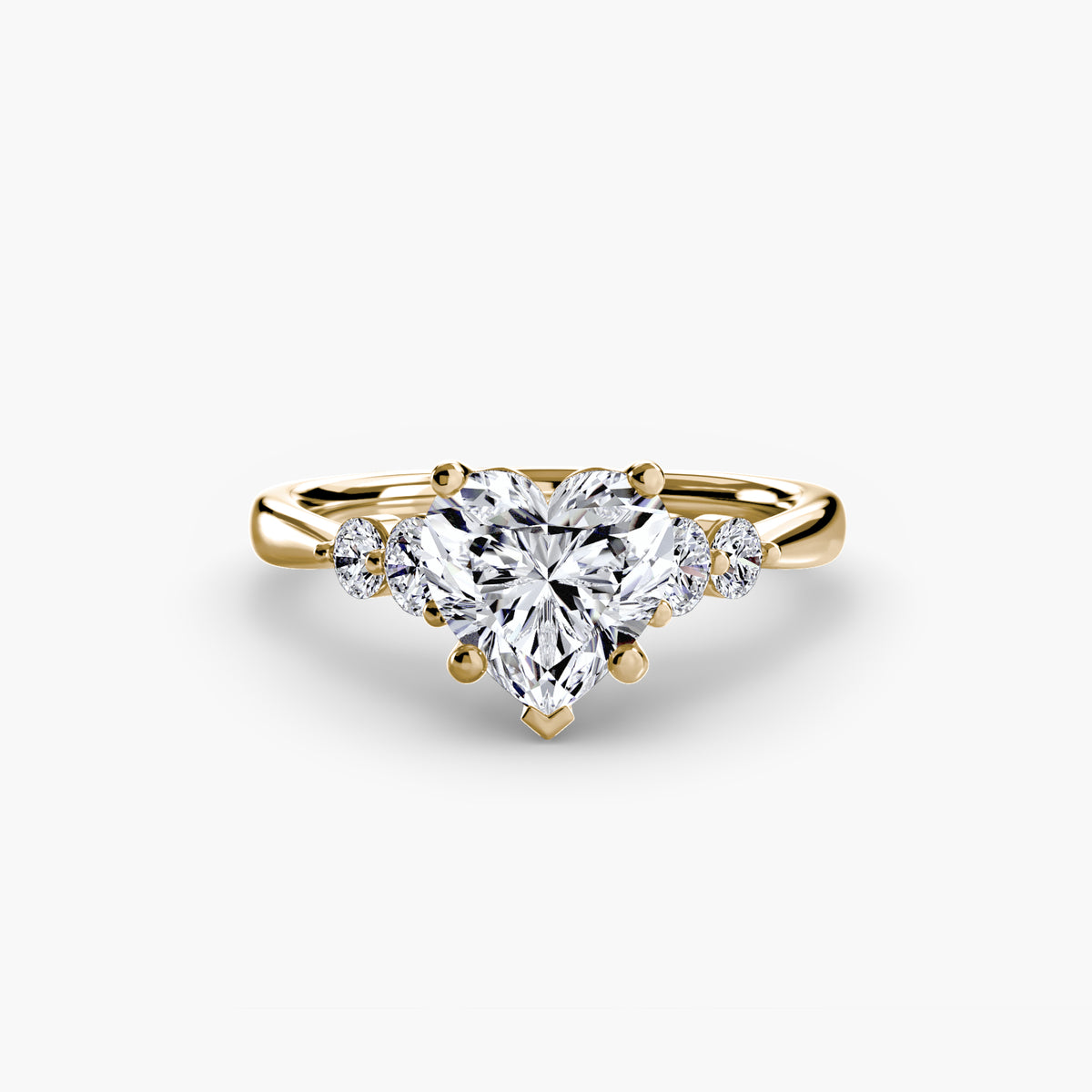 Serena Solitaire with Shoulder Accents