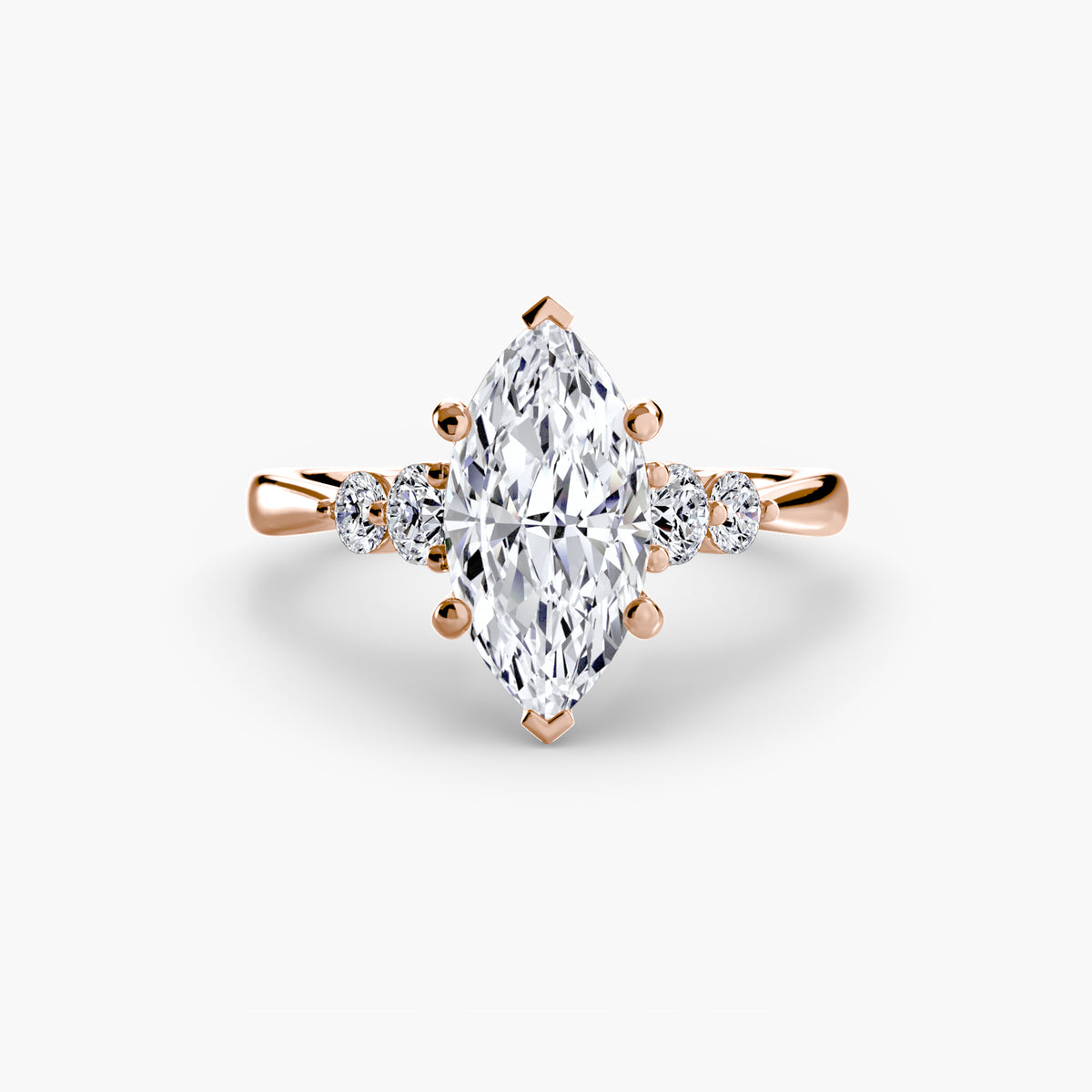 Serena Solitaire with Shoulder Accents