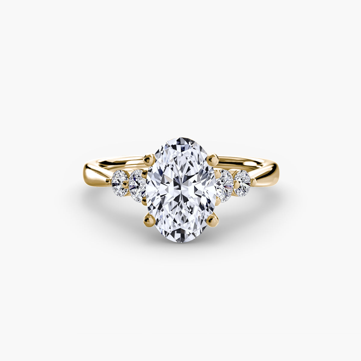 Serena Solitaire with Shoulder Accents