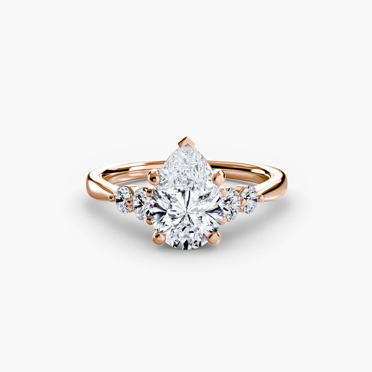 Serena Solitaire with Shoulder Accents