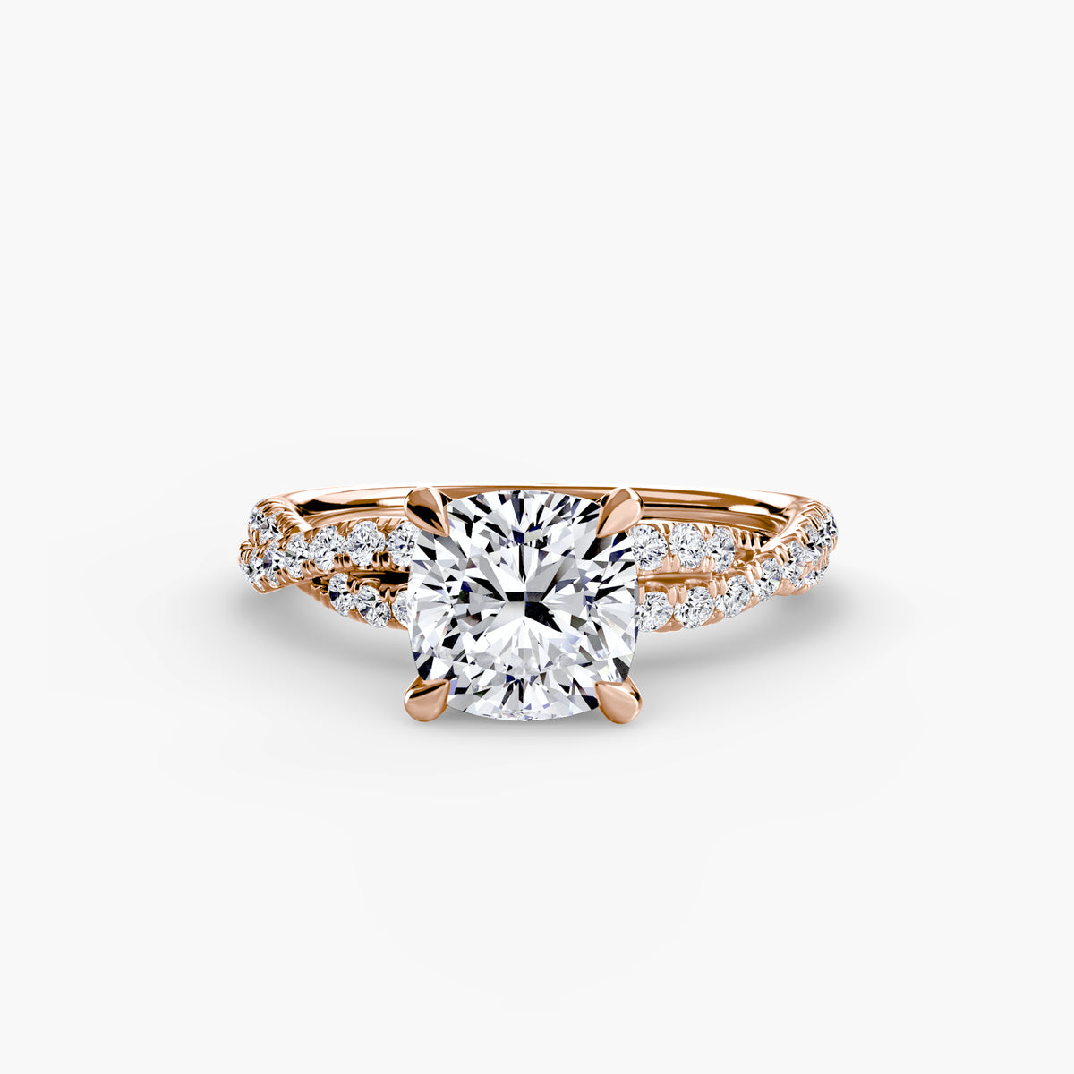 Silvia Twisted Pavé Solitaire