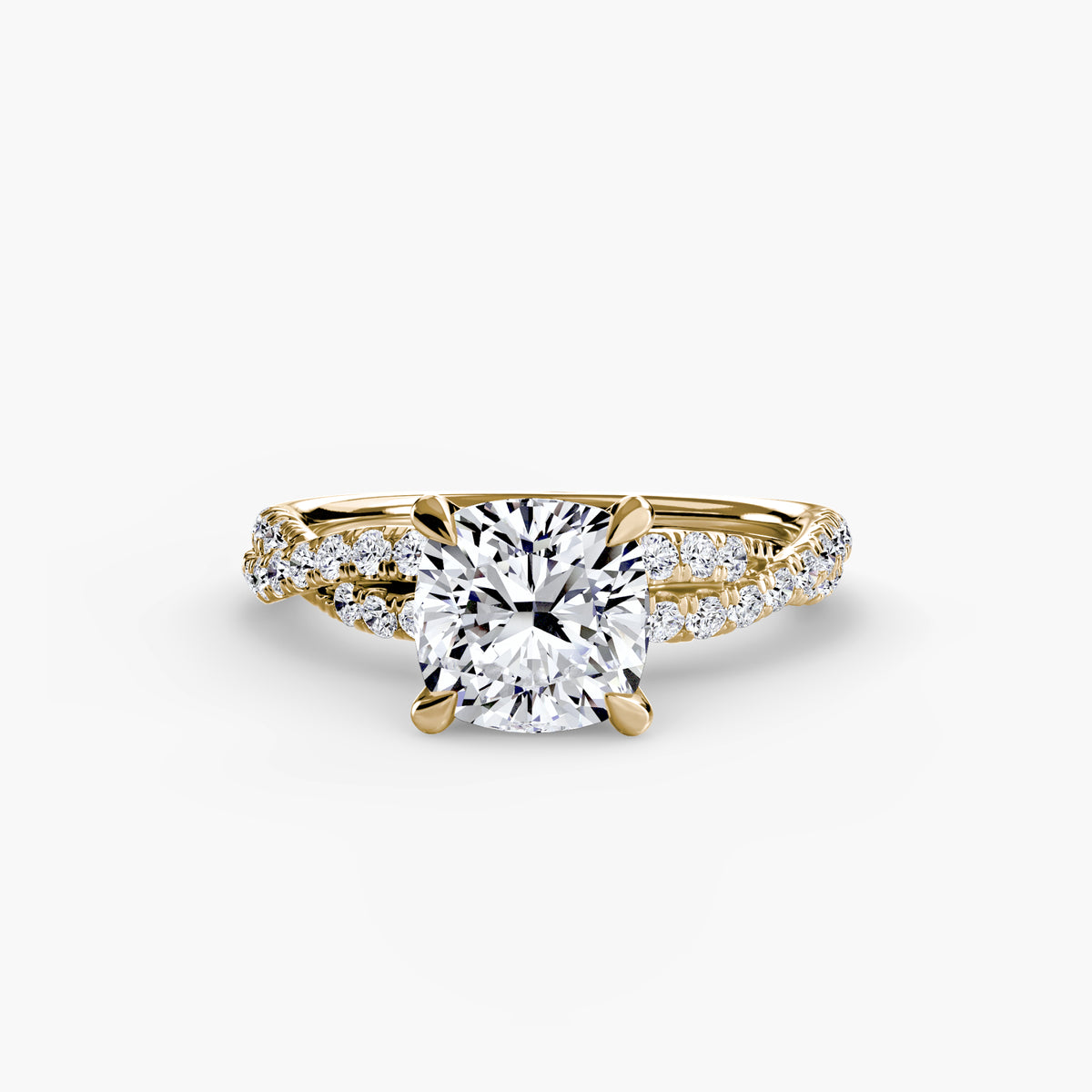Silvia Twisted Pavé Solitaire