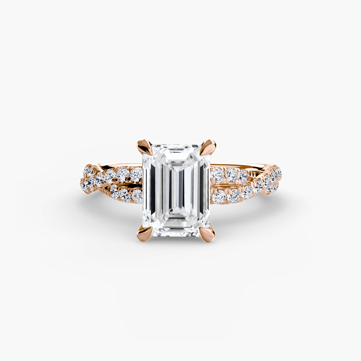 Silvia Twisted Pavé Solitaire