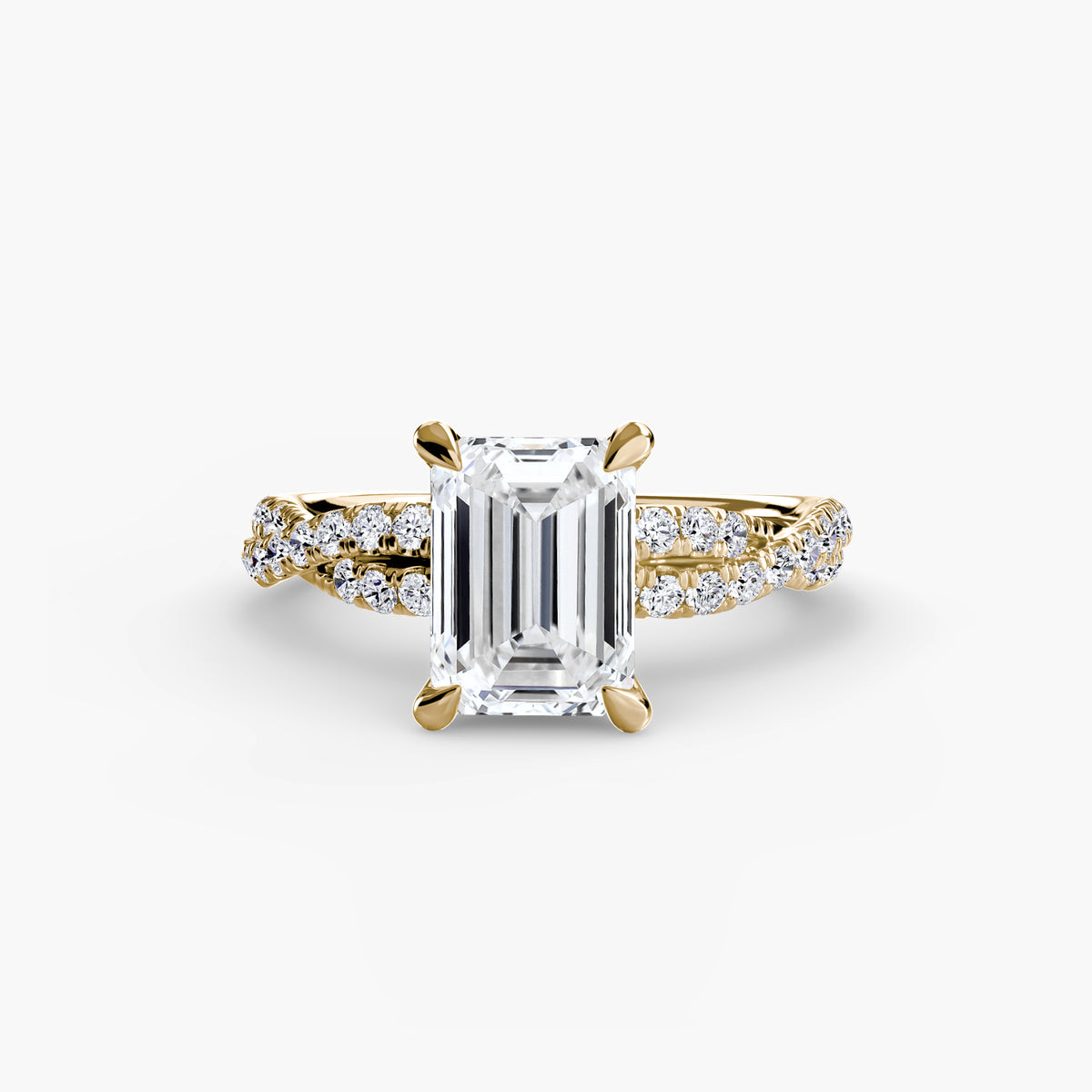 Silvia Twisted Pavé Solitaire