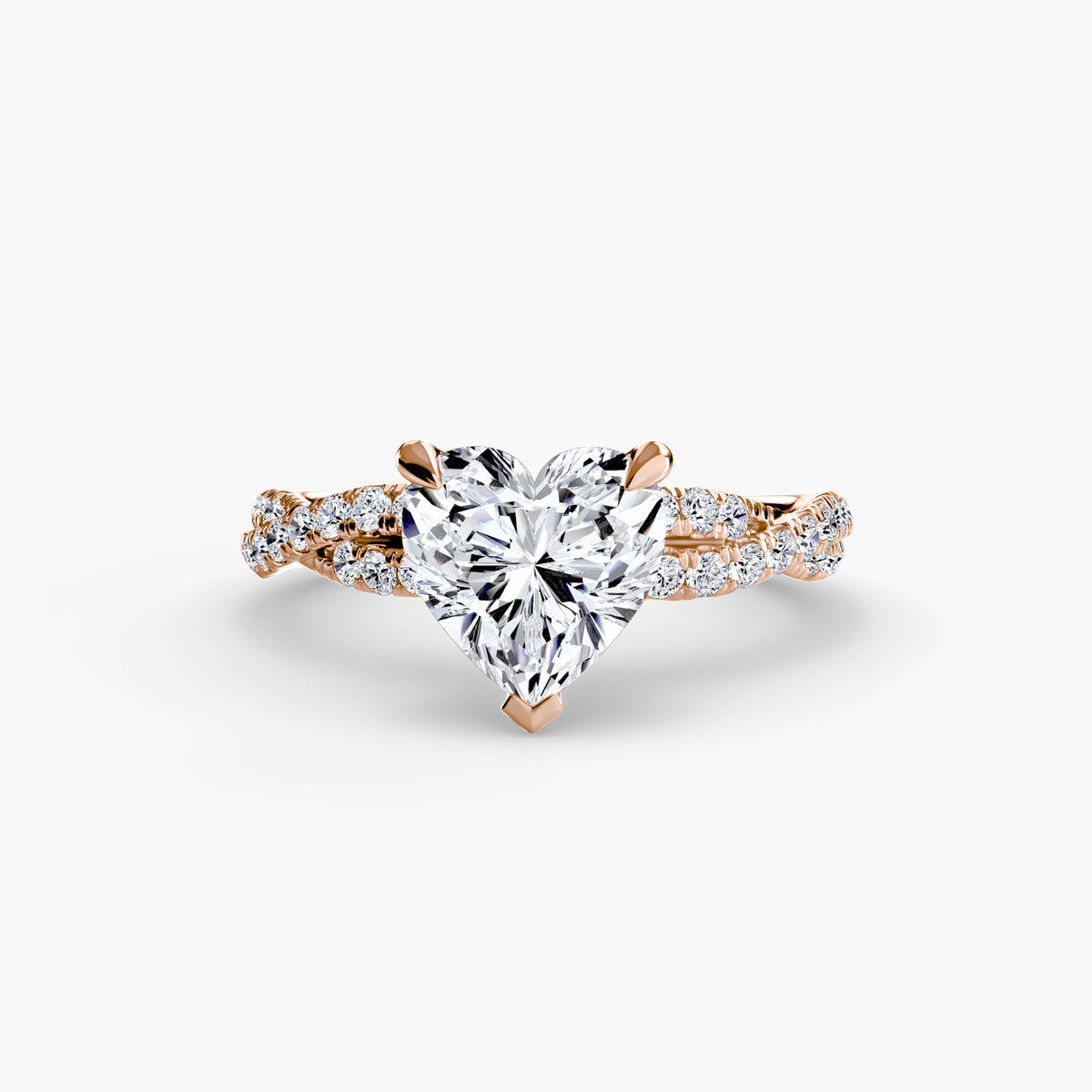 Silvia Twisted Pavé Solitaire