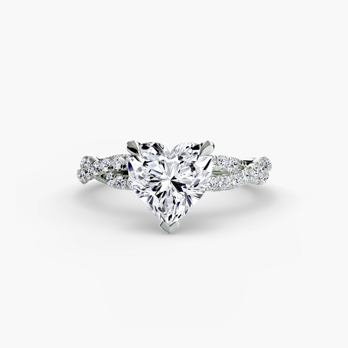 Silvia Twisted Pavé Solitaire