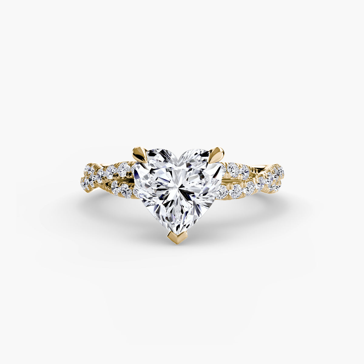 Silvia Twisted Pavé Solitaire