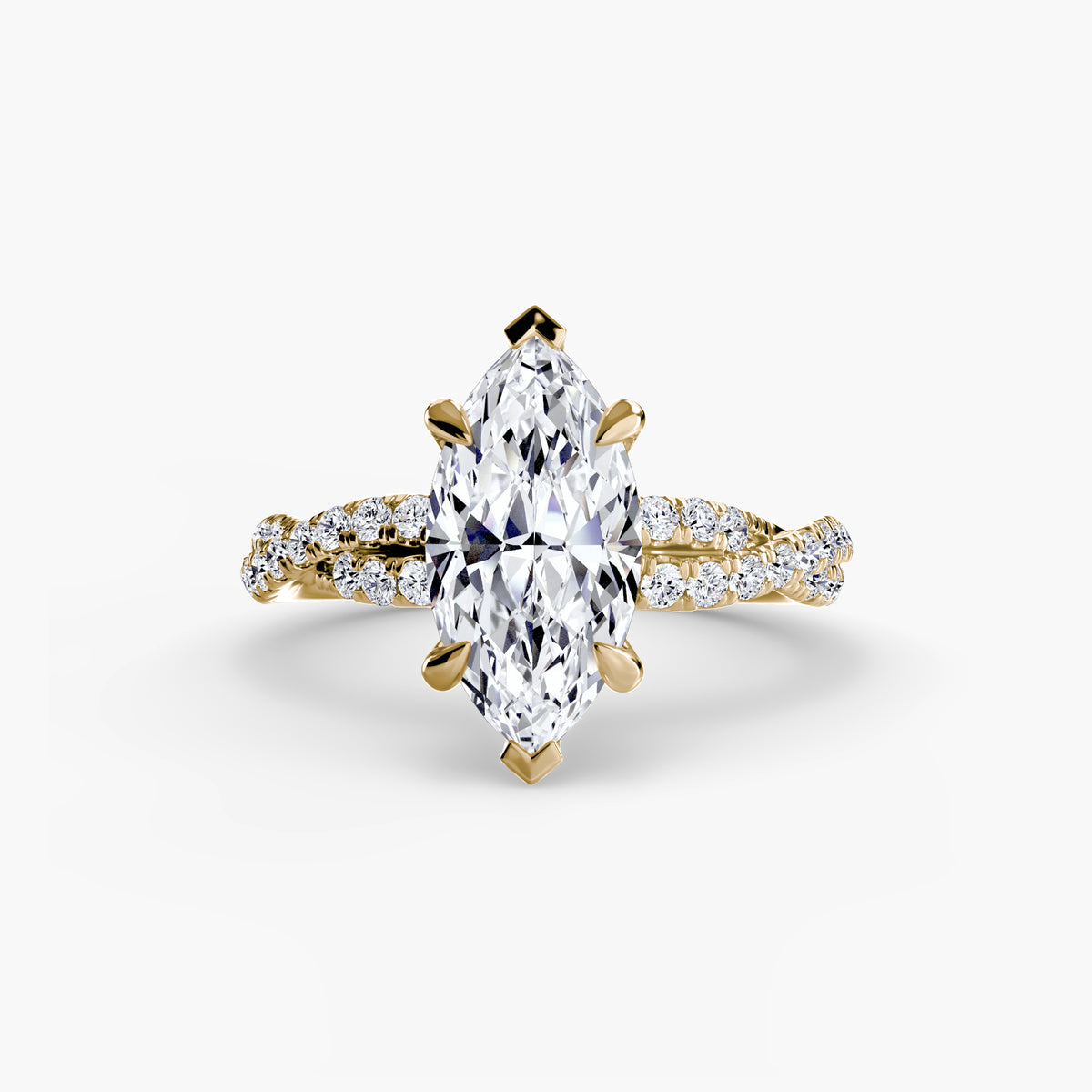 Silvia Twisted Pavé Solitaire