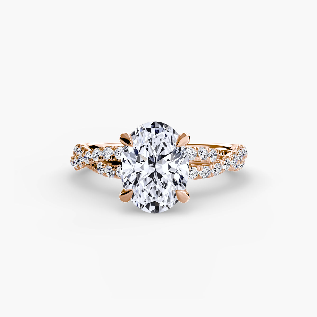 Silvia Twisted Pavé Solitaire