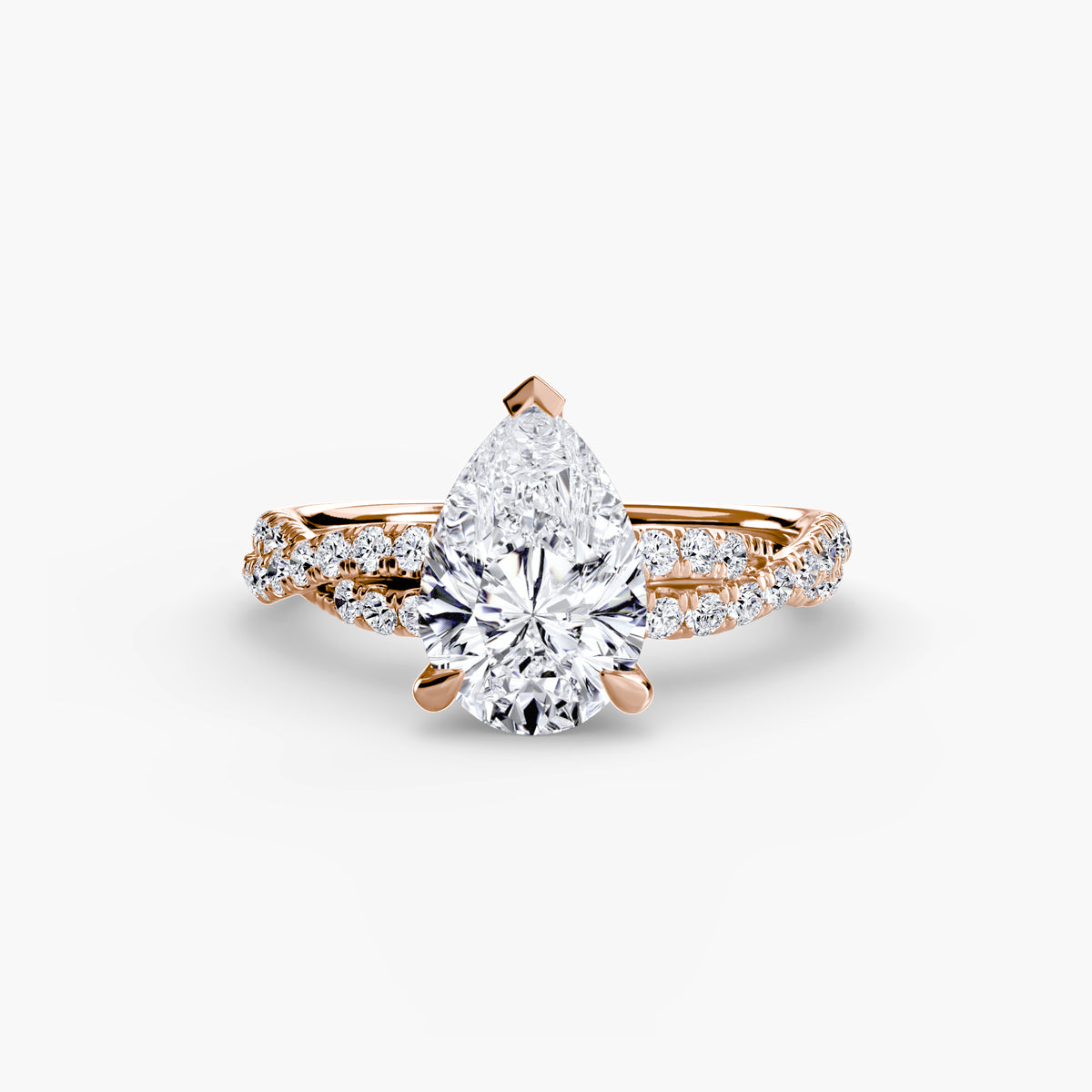 Silvia Twisted Pavé Solitaire