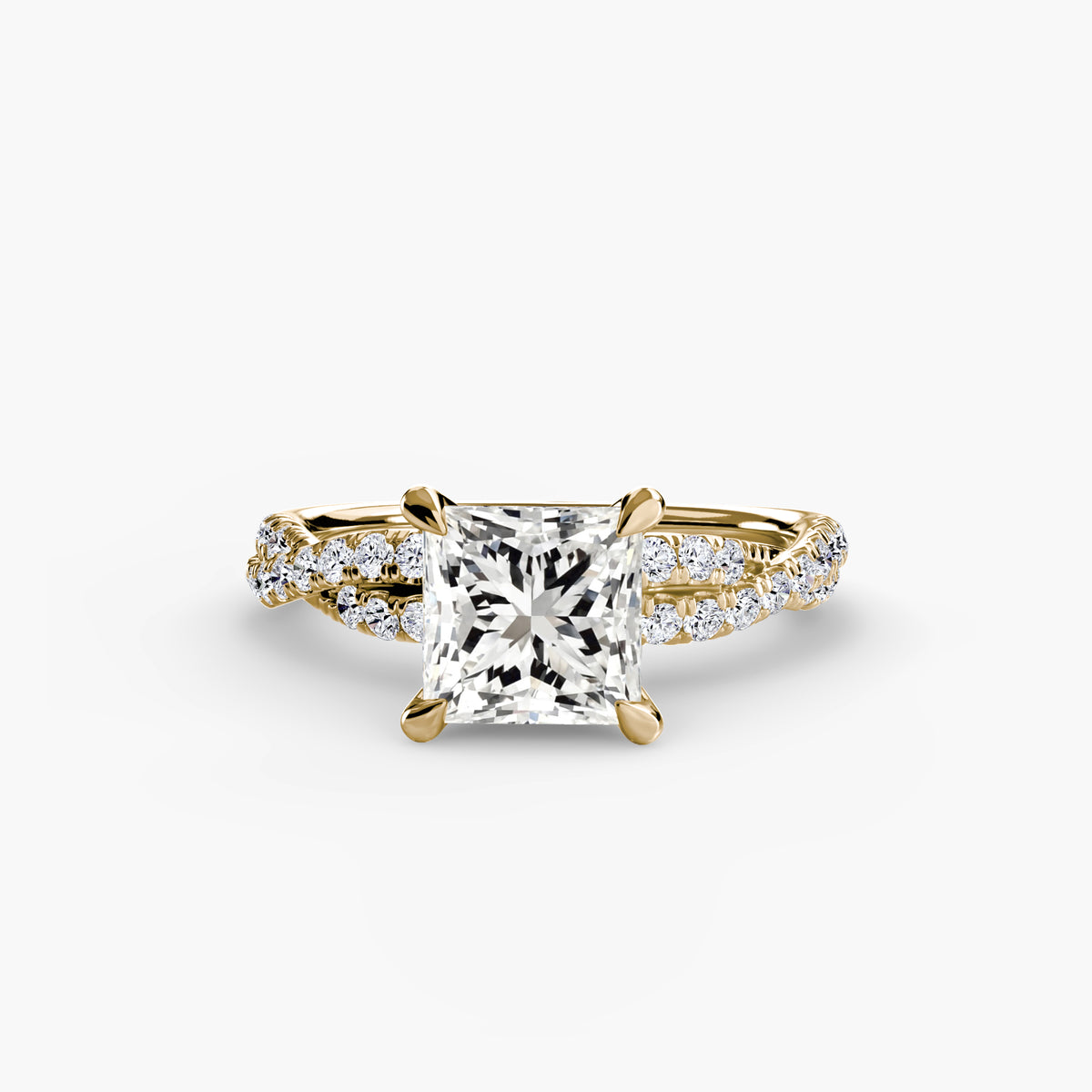 Silvia Twisted Pavé Solitaire