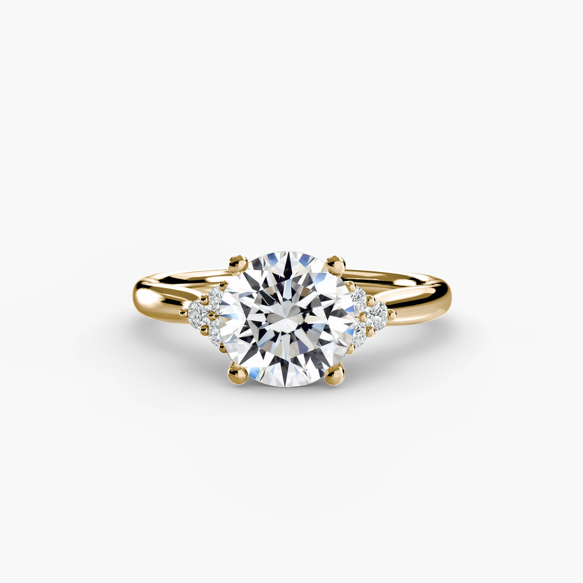 Teresa Solitaire with Cluster Shoulders