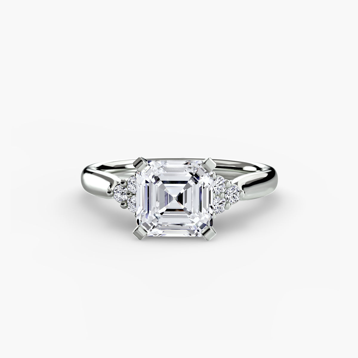 Inés Solitaire with Cluster Shoulders