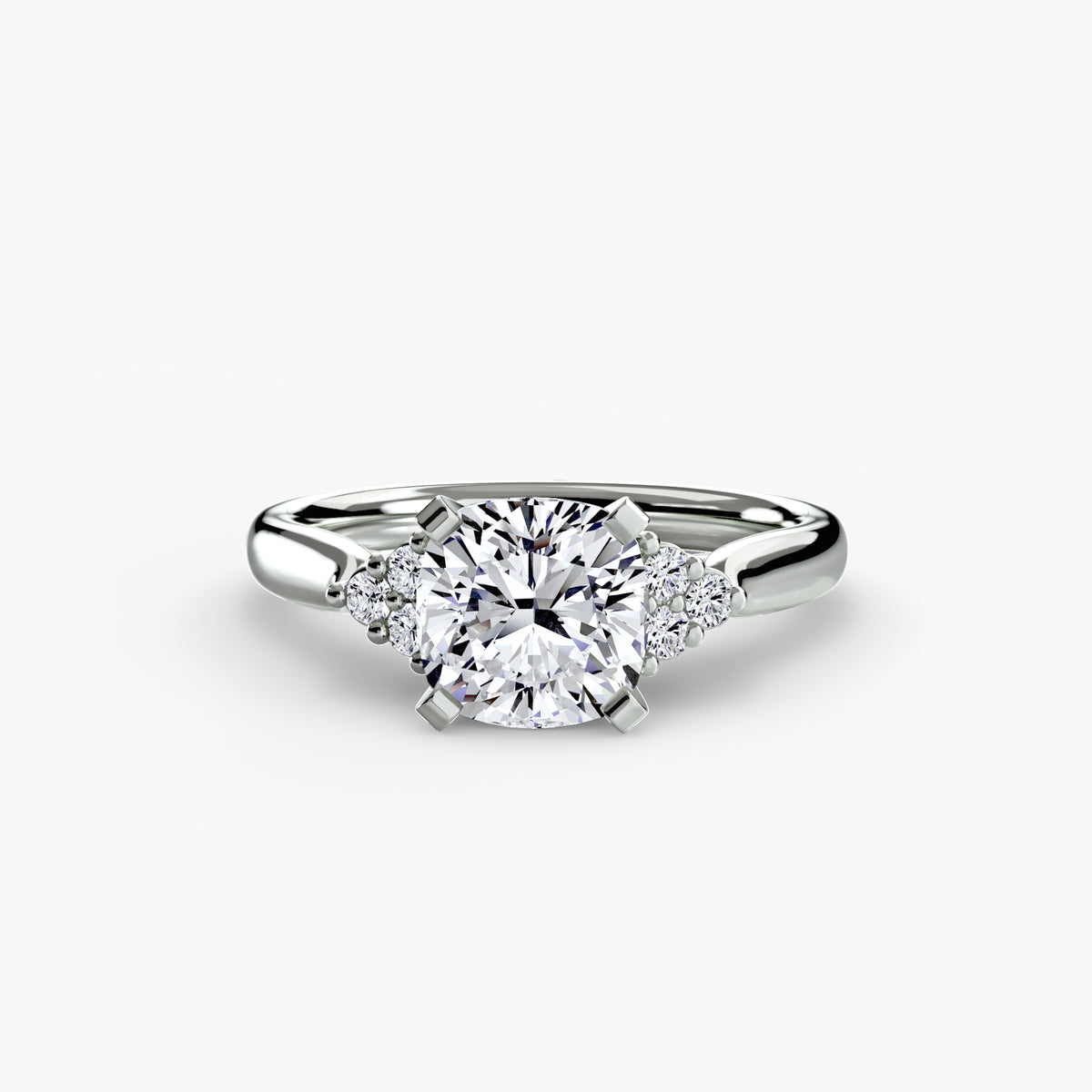 Inés Solitaire with Cluster Shoulders