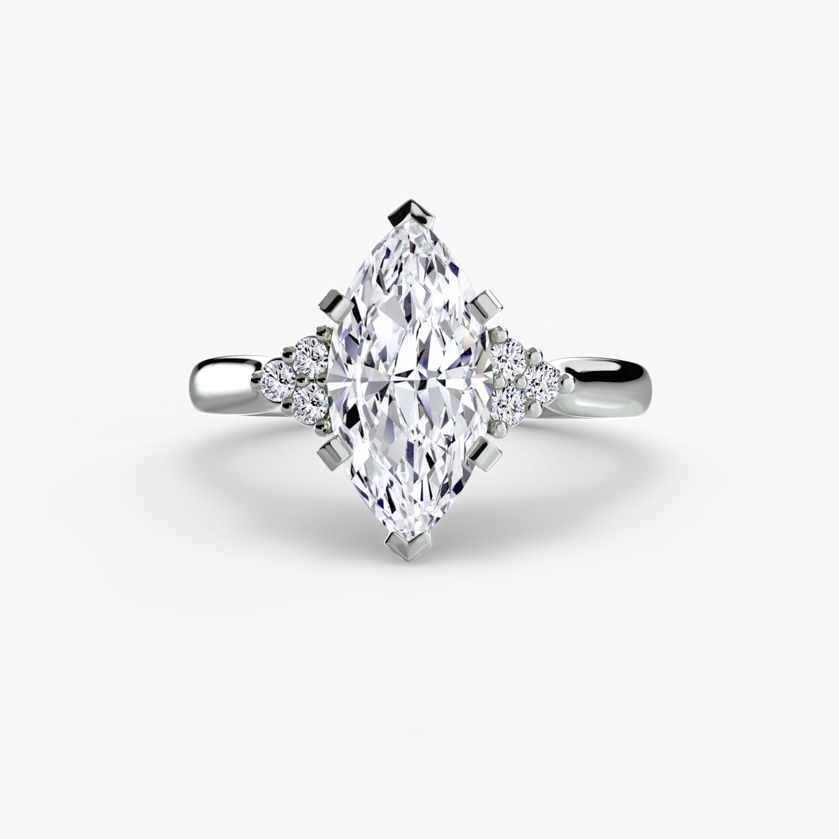 Inés Solitaire with Cluster Shoulders