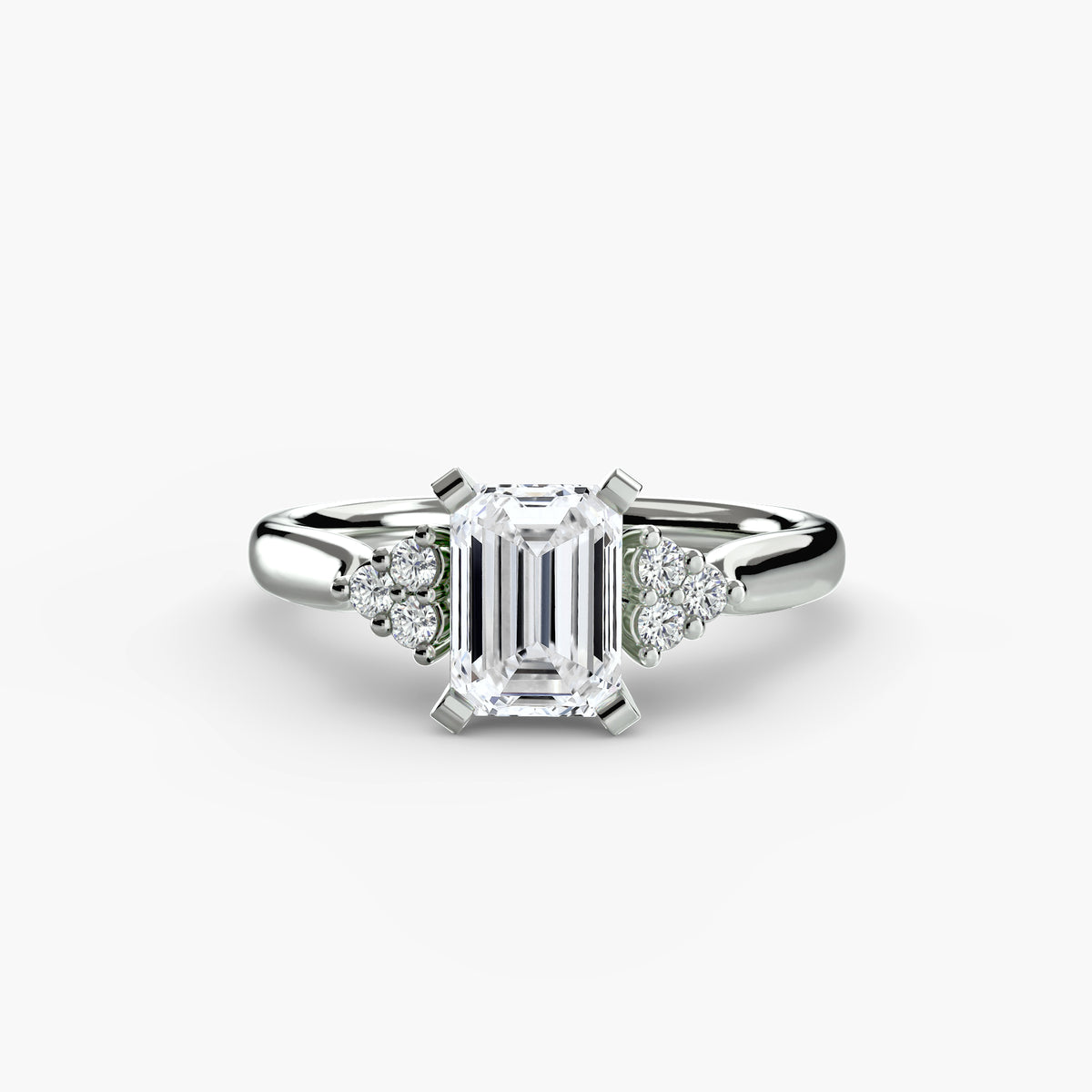Inés Solitaire with Cluster Shoulders